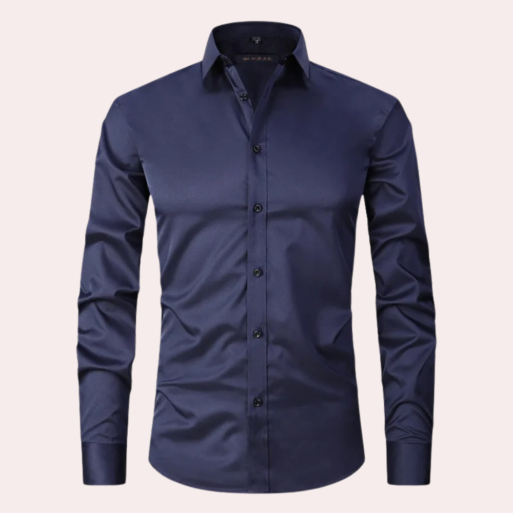 Herren Langarmhemd | Button-Down Kragen