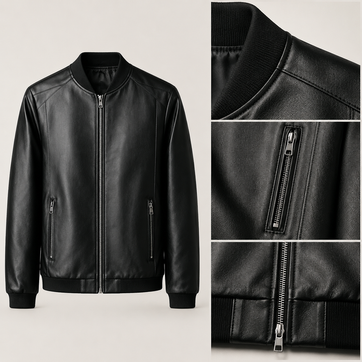 Domenico Leder-Bomberjacke