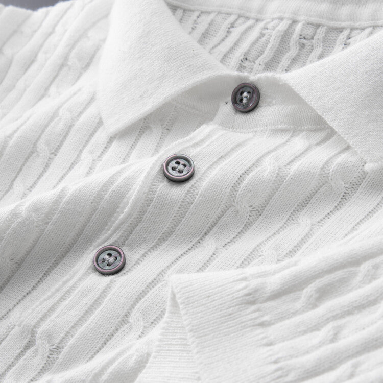Kron | Elegantes, geripptes Polohemd