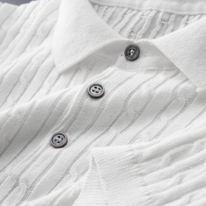 Kron | Elegantes, geripptes Polohemd