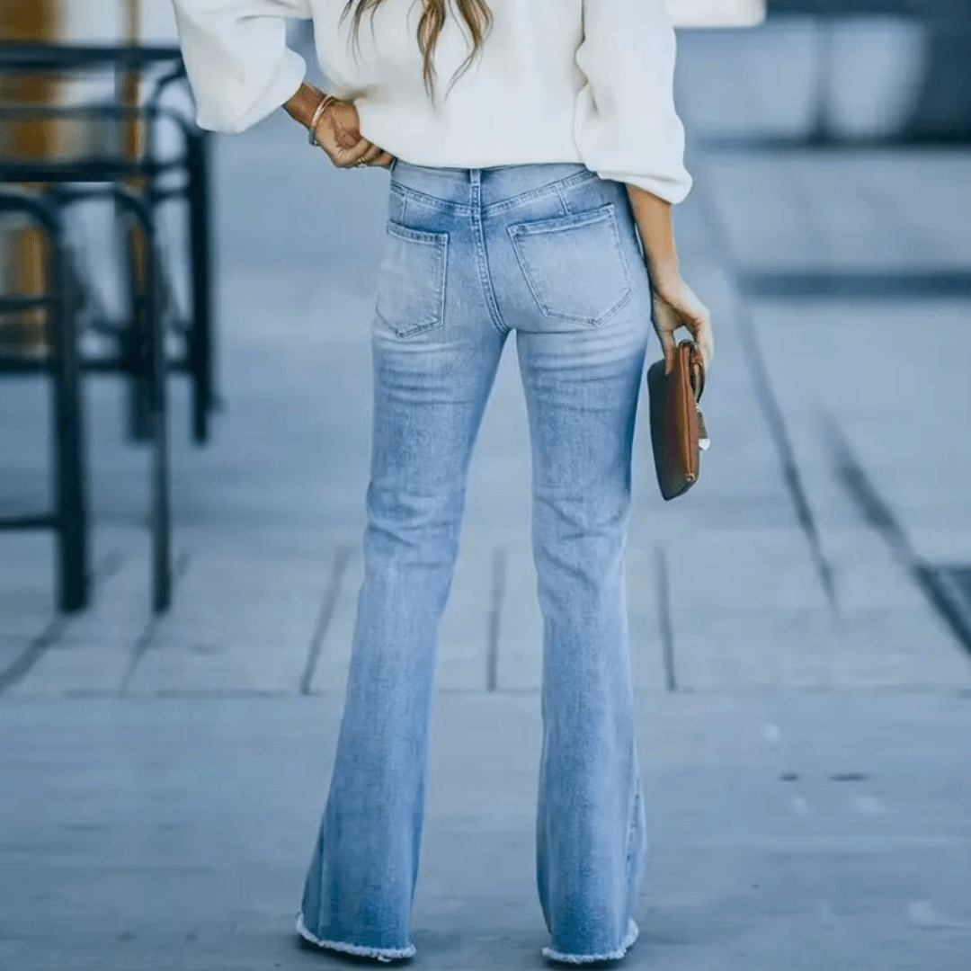 Dorothea | Damen Frühlings Jeans mit hoher Taille und geradem Schnitt