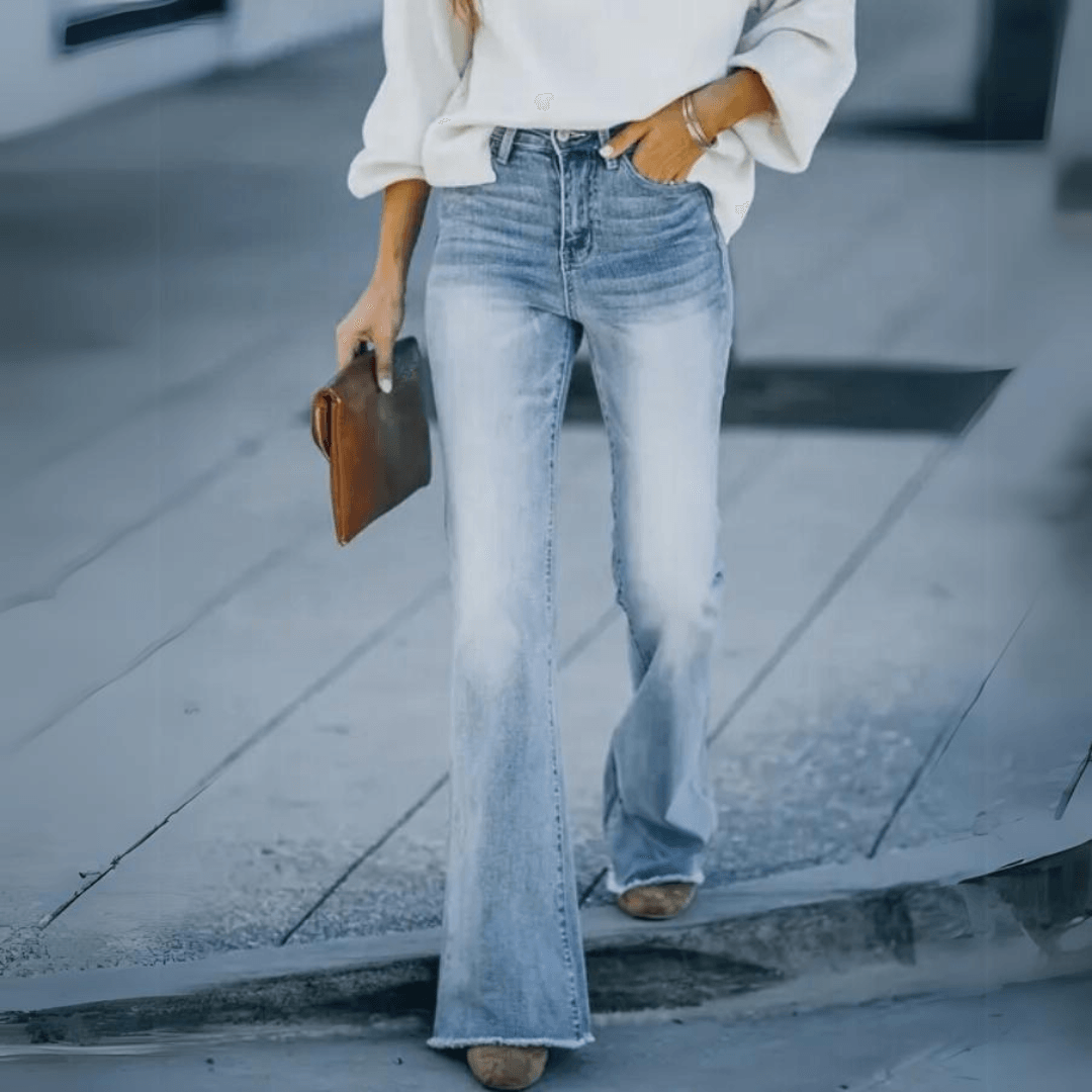 Dorothea | Damen Frühlings Jeans mit hoher Taille und geradem Schnitt