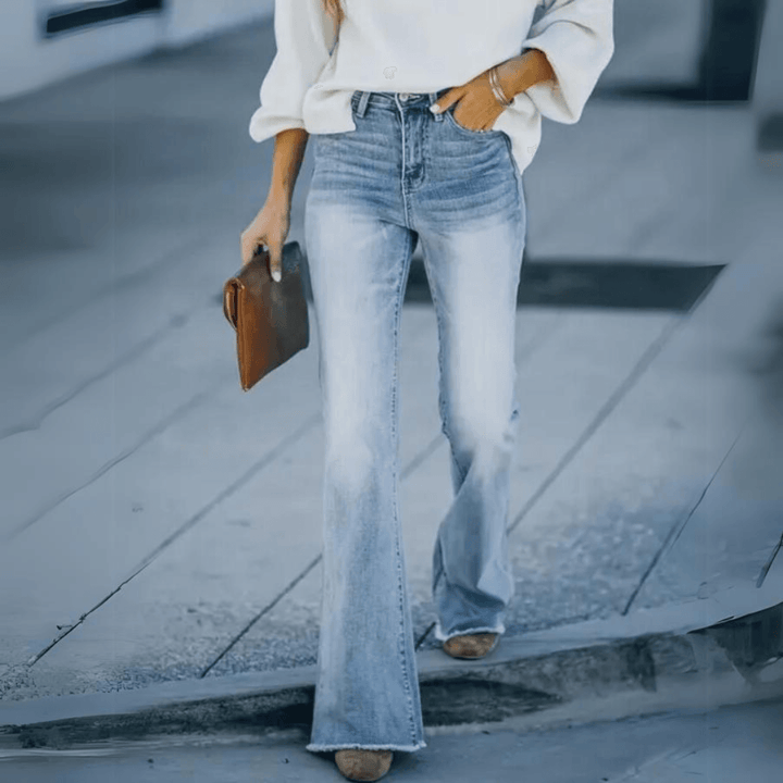 Dorothea | Damen Frühlings Jeans mit hoher Taille und geradem Schnitt