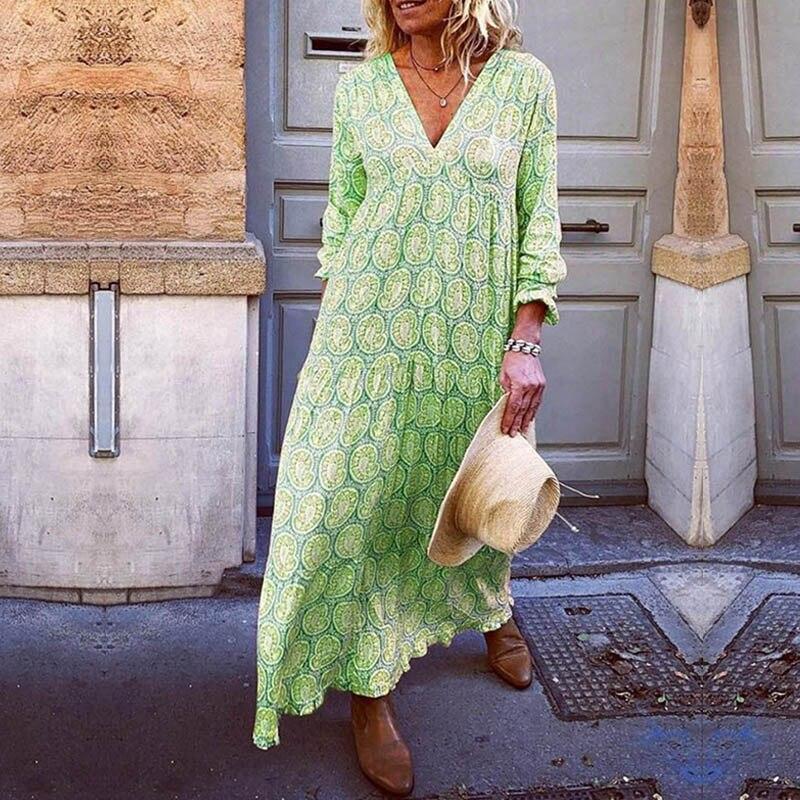 Maxikleid Damen Luftig & Elegant für den Sommer Modisches Boho-Kleid Aktuelle Saison