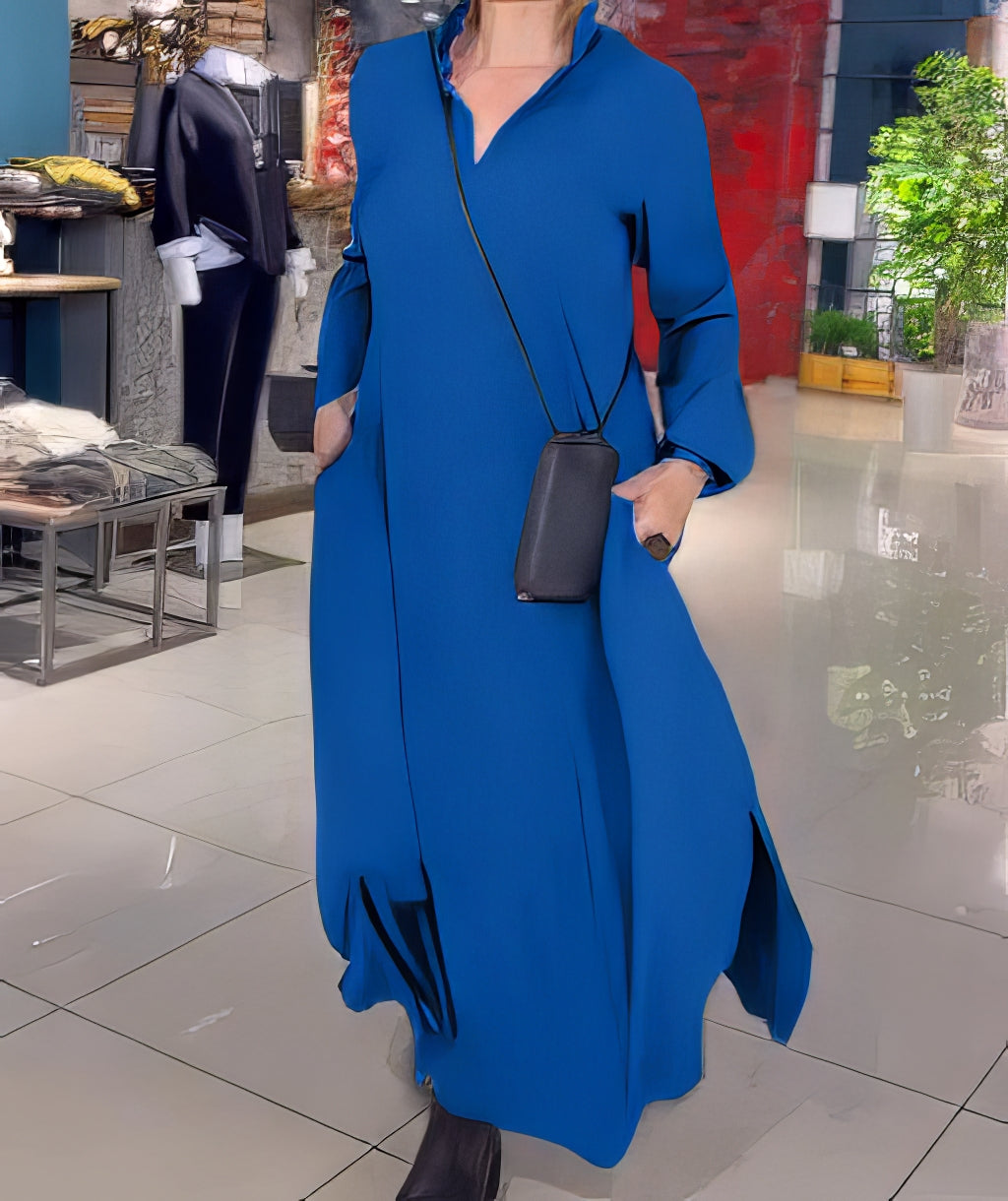 Elegantes Maxikleid für Damen | Stretch-Stoff mit Schlanker Silhouette | Vielseitig für Alltag und Feierlichkeiten