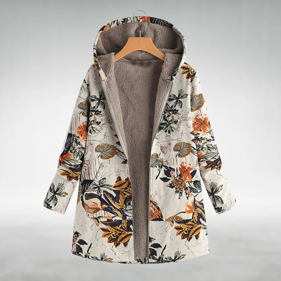 Melvaris | florale Fleecejacke
