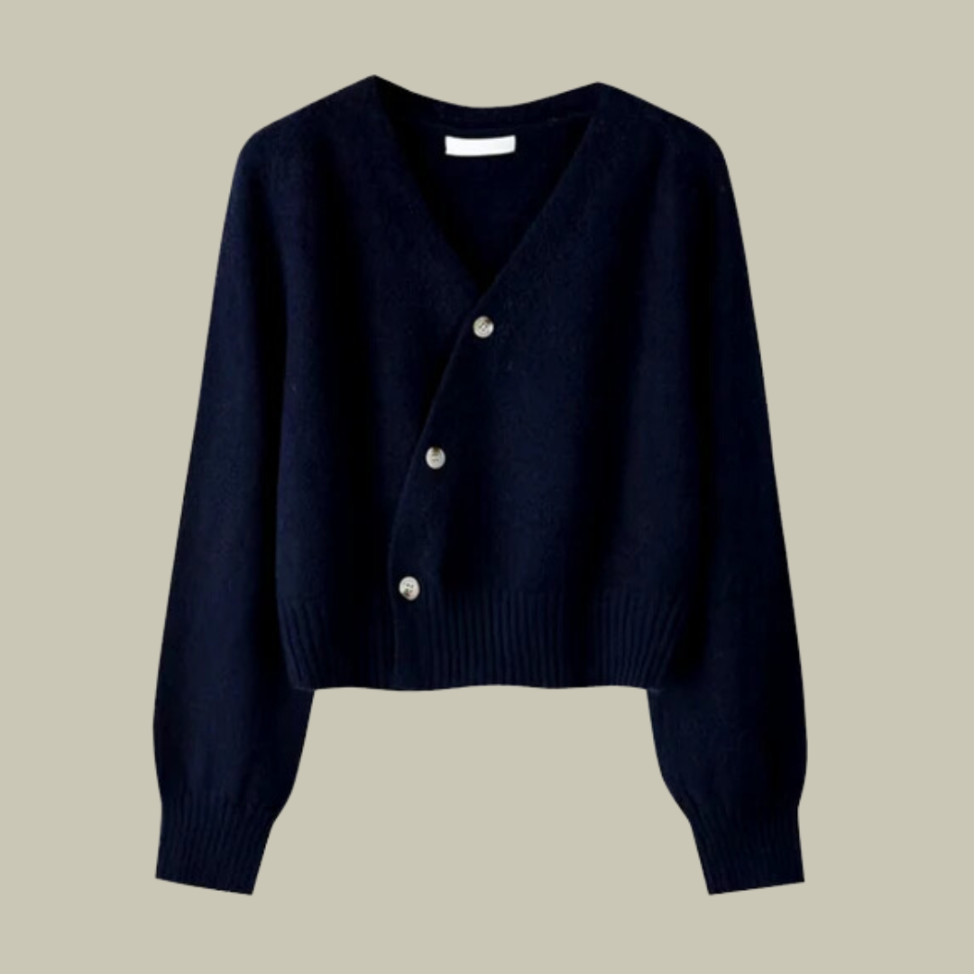 Estelle | Kreuzknopf V-Ausschnitt Cardigan