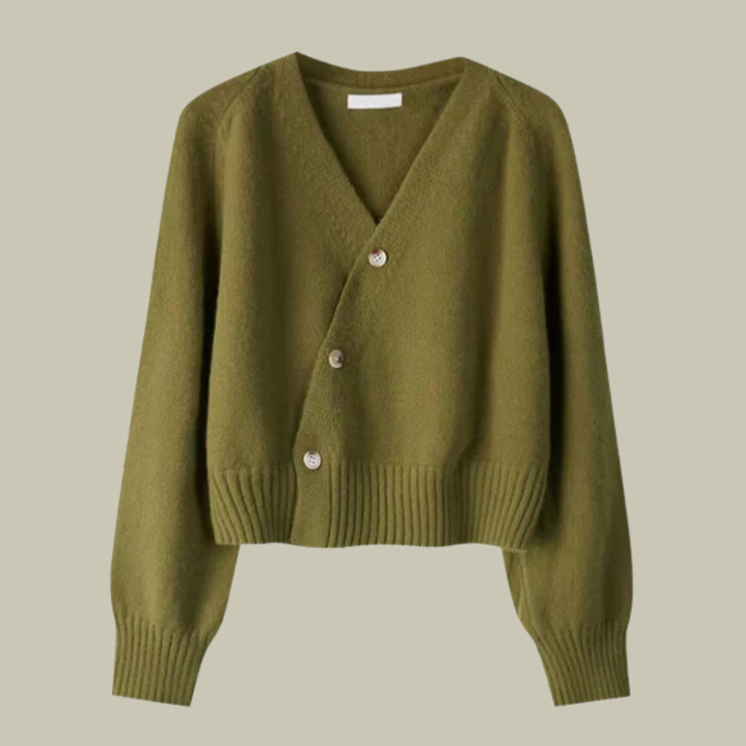Estelle | Kreuzknopf V-Ausschnitt Cardigan