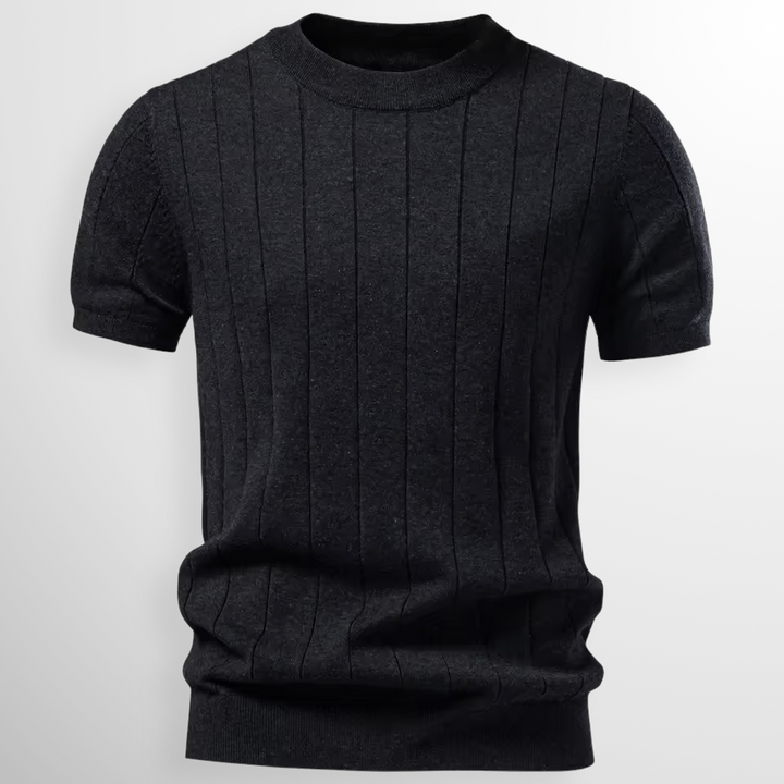 Luca | Luxuriöses T-Shirt mit Rippstruktur