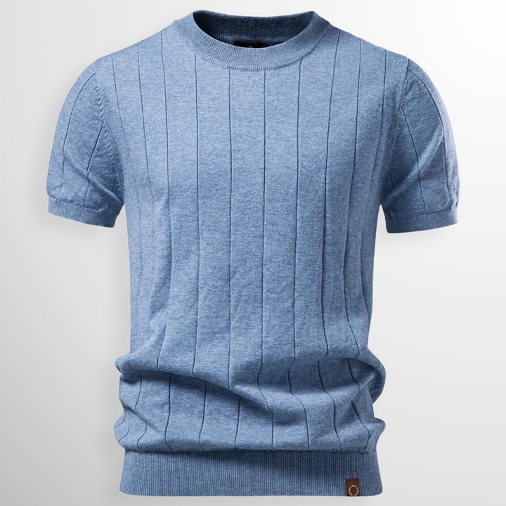 Luca | Luxuriöses T-Shirt mit Rippstruktur