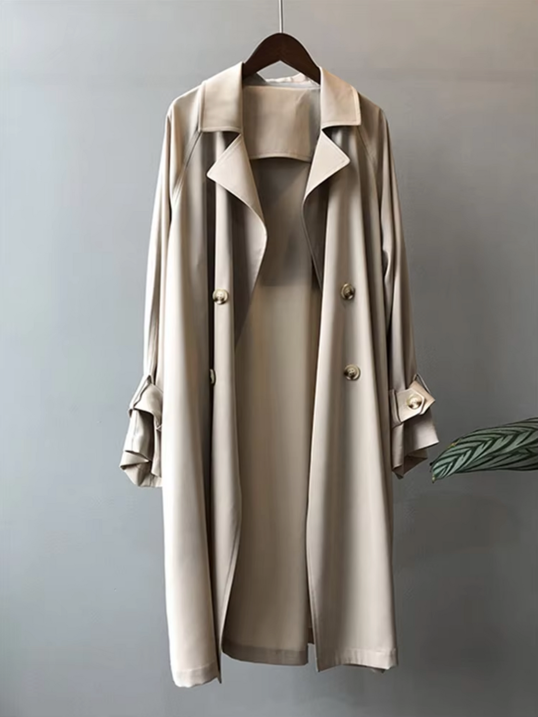 Juliane | Zeitloser langer wasserdichter Trenchcoat