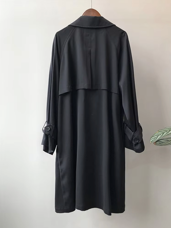 Juliane | Zeitloser langer wasserdichter Trenchcoat