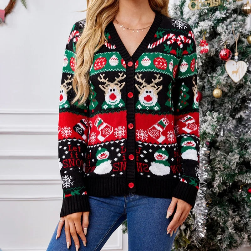 Gretchen | Festlicher Knopf-Front Cardigan