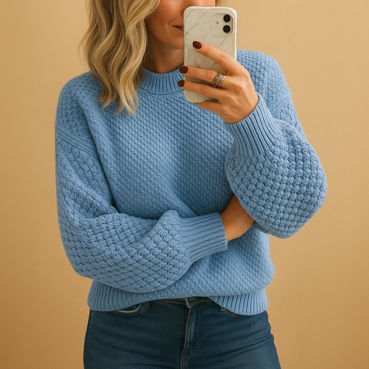 Eloise | Strukturierter Rundhalsausschnitt Pullover
