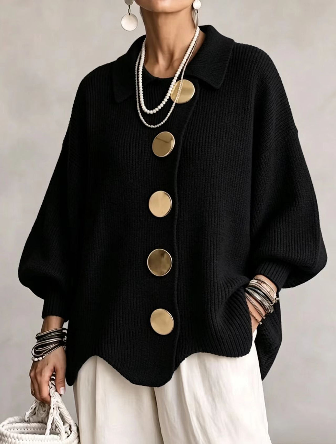 Victoire | Übergroßer Kragen-Cardigan
