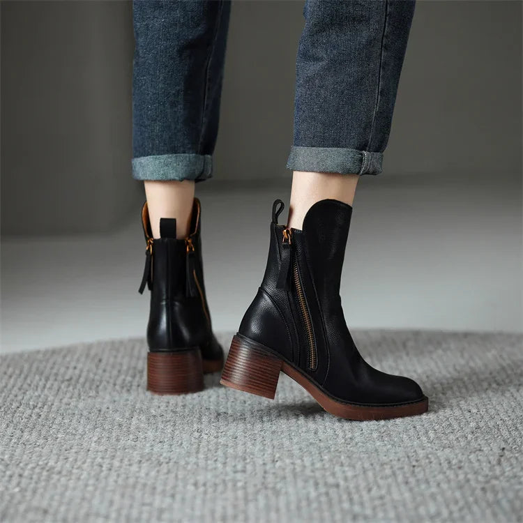 Gloria | Leder Stiefeletten