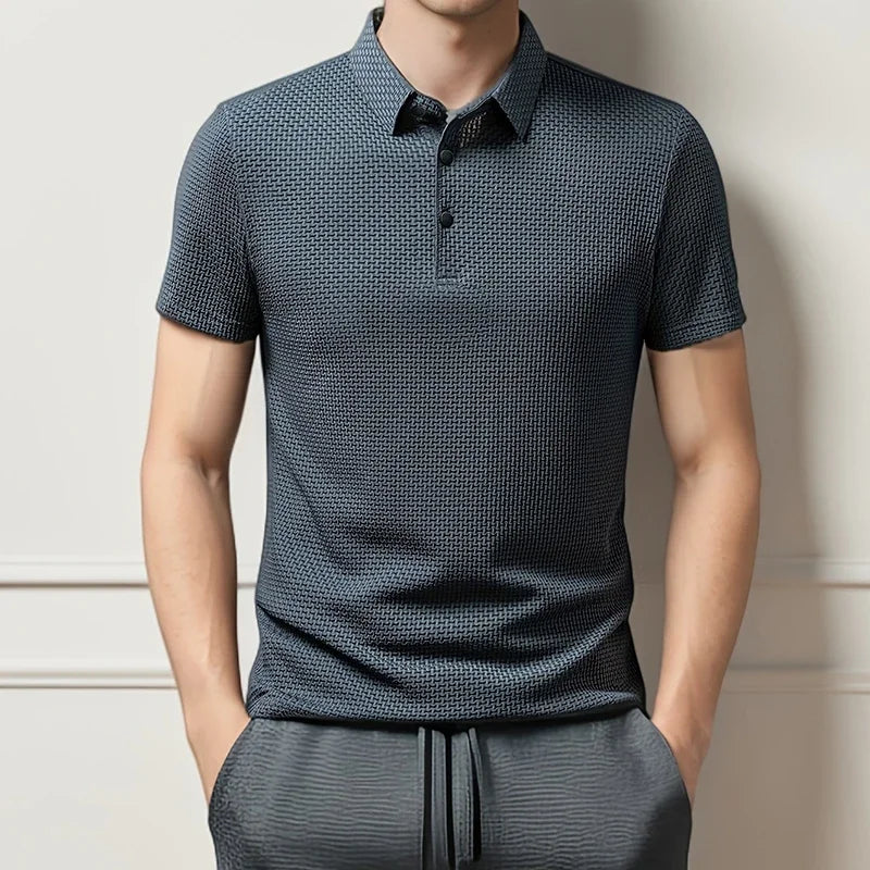 Herren Waffelstrick Polo-Shirt | Kurzarm