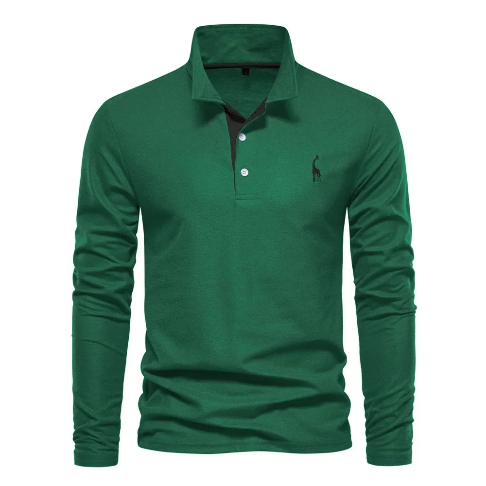 Kron | Luxuriöses Poloshirt mit langen Ärmeln