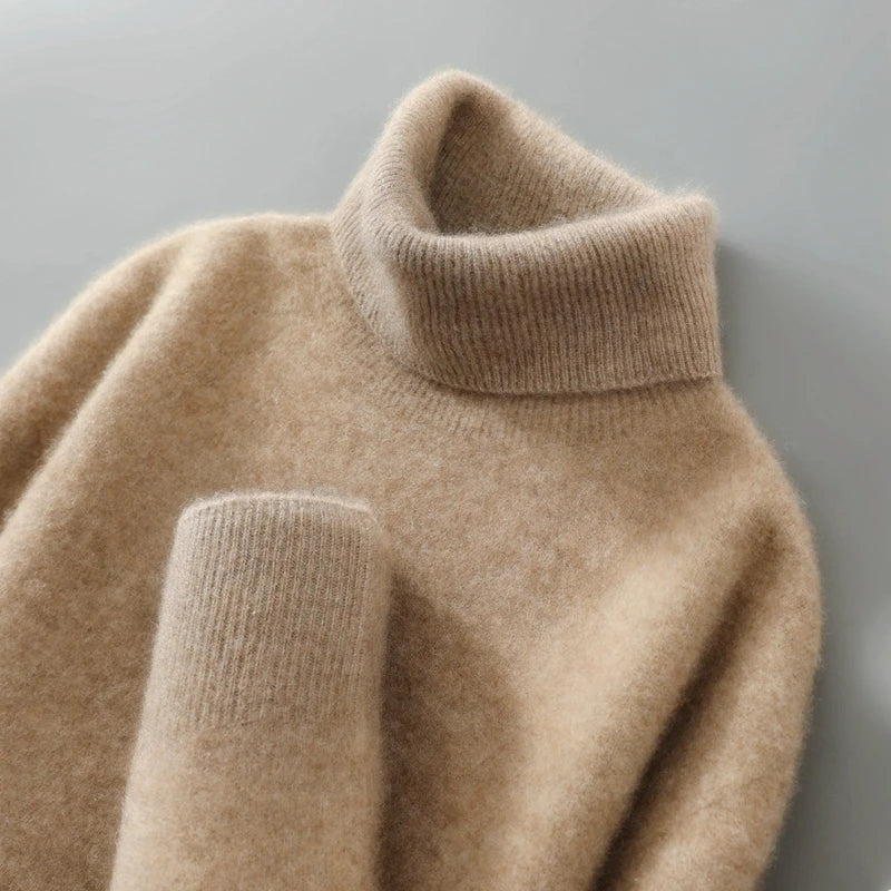 Eleganter Rollkragenpullover aus Wolle