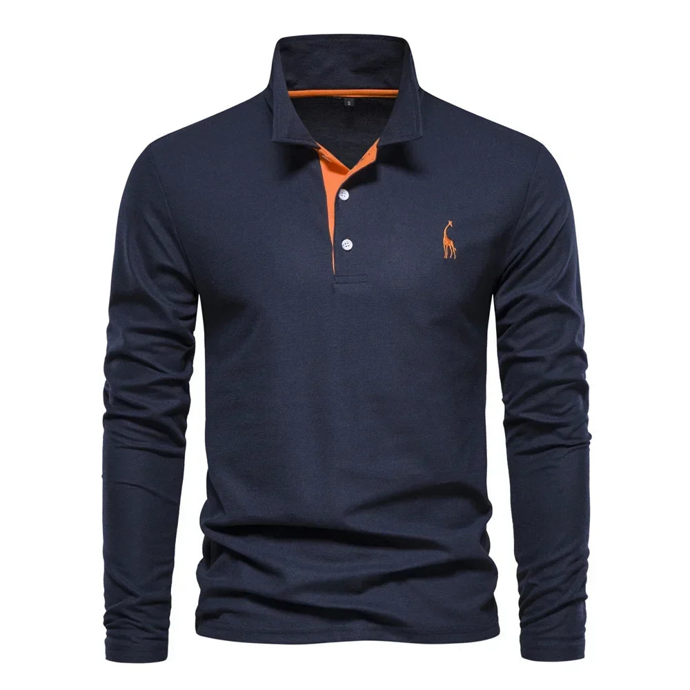 Kron | Luxuriöses Poloshirt mit langen Ärmeln