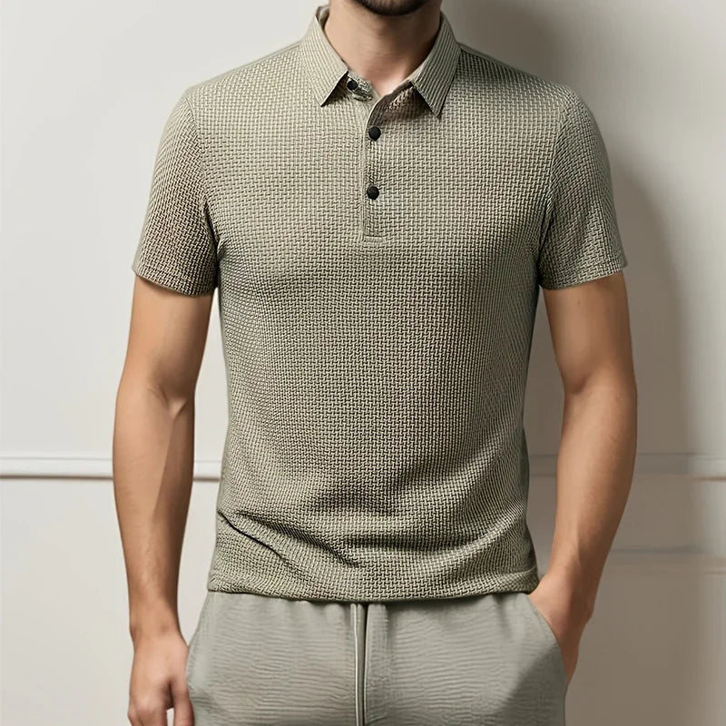 Herren Waffelstrick Polo-Shirt | Kurzarm