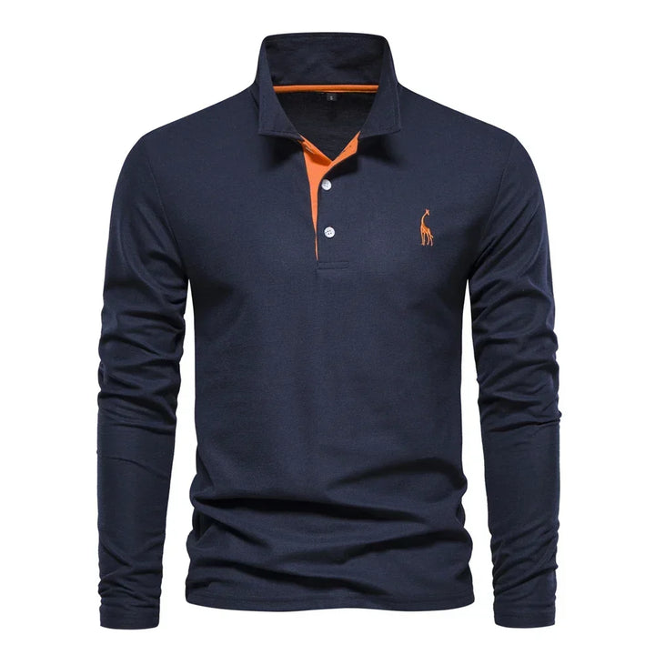 Kron | Luxuriöses Poloshirt mit langen Ärmeln