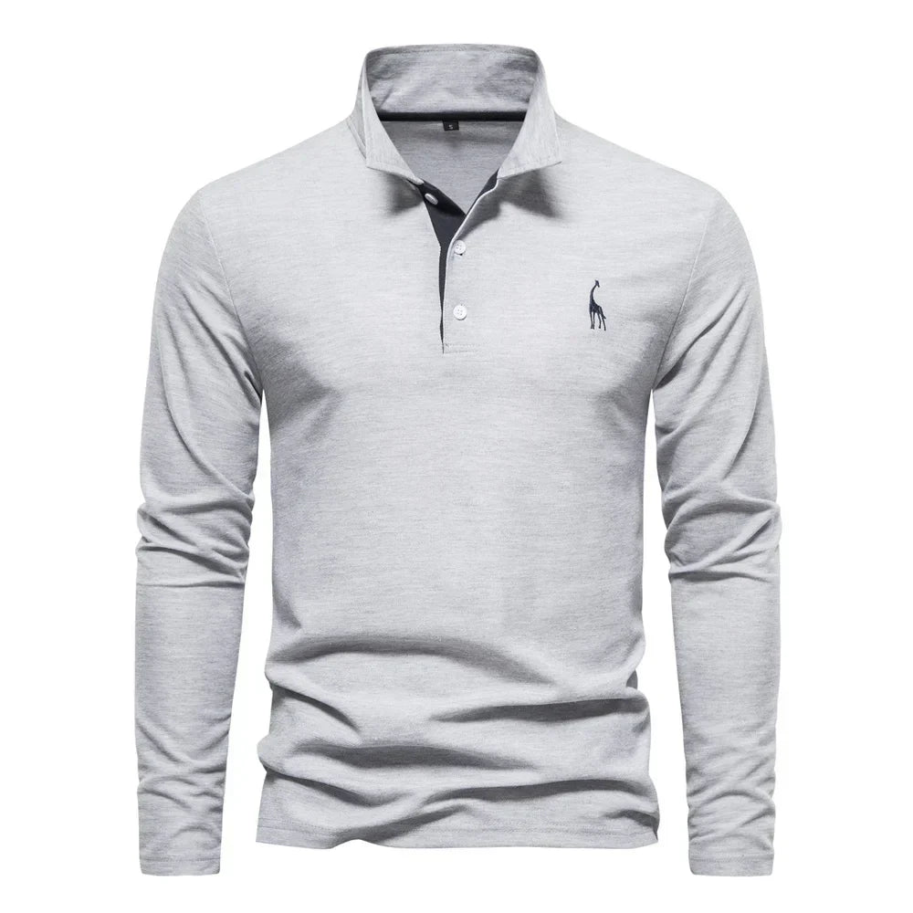 Kron | Luxuriöses Poloshirt mit langen Ärmeln