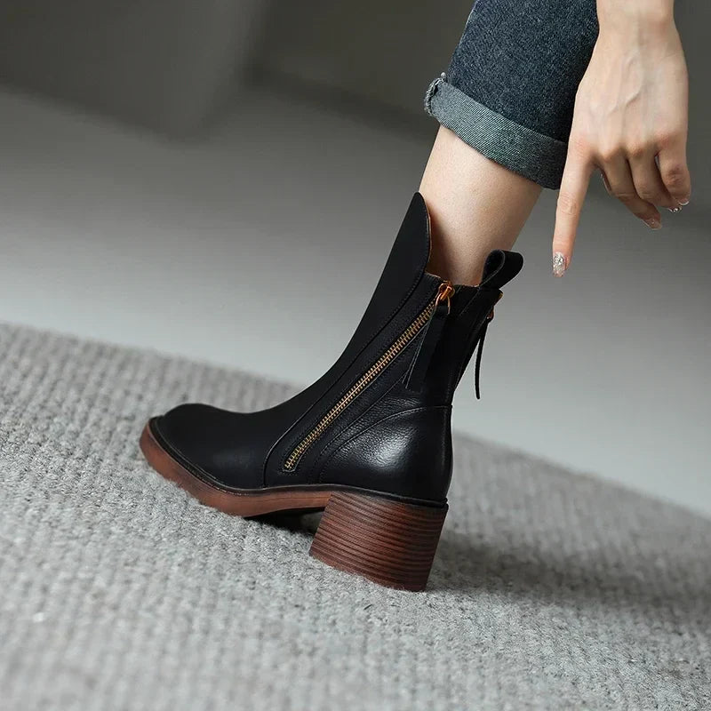 Gloria | Leder Stiefeletten