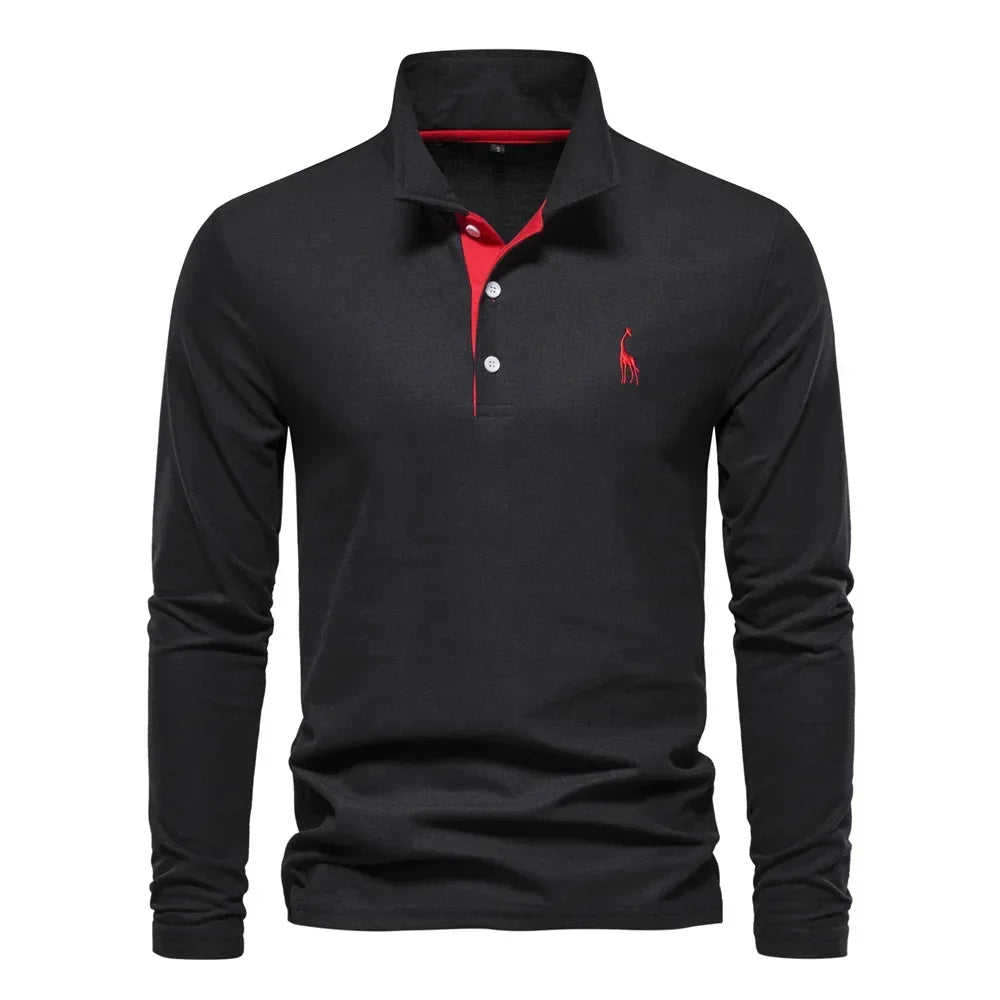 Kron | Luxuriöses Poloshirt mit langen Ärmeln
