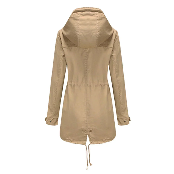 Vivian | Übergangsjacke Leichte Lange Wasserdichte Regenjacke Damen