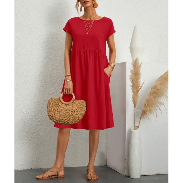 Sommerkleid für Damen, Midi-Länge | Lässig