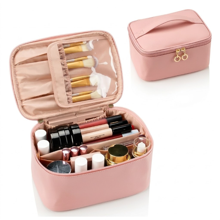Stylische tragbare Reisetasche für Damen – ideal für Make-up und Kosmetik
