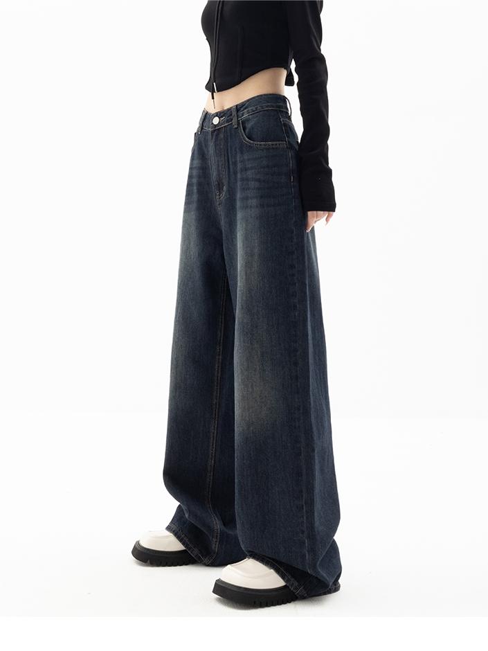 Baggy Jeans Damen Wide Leg Schnitt für Frühling & Sommer Lässige Boyfriend Denim