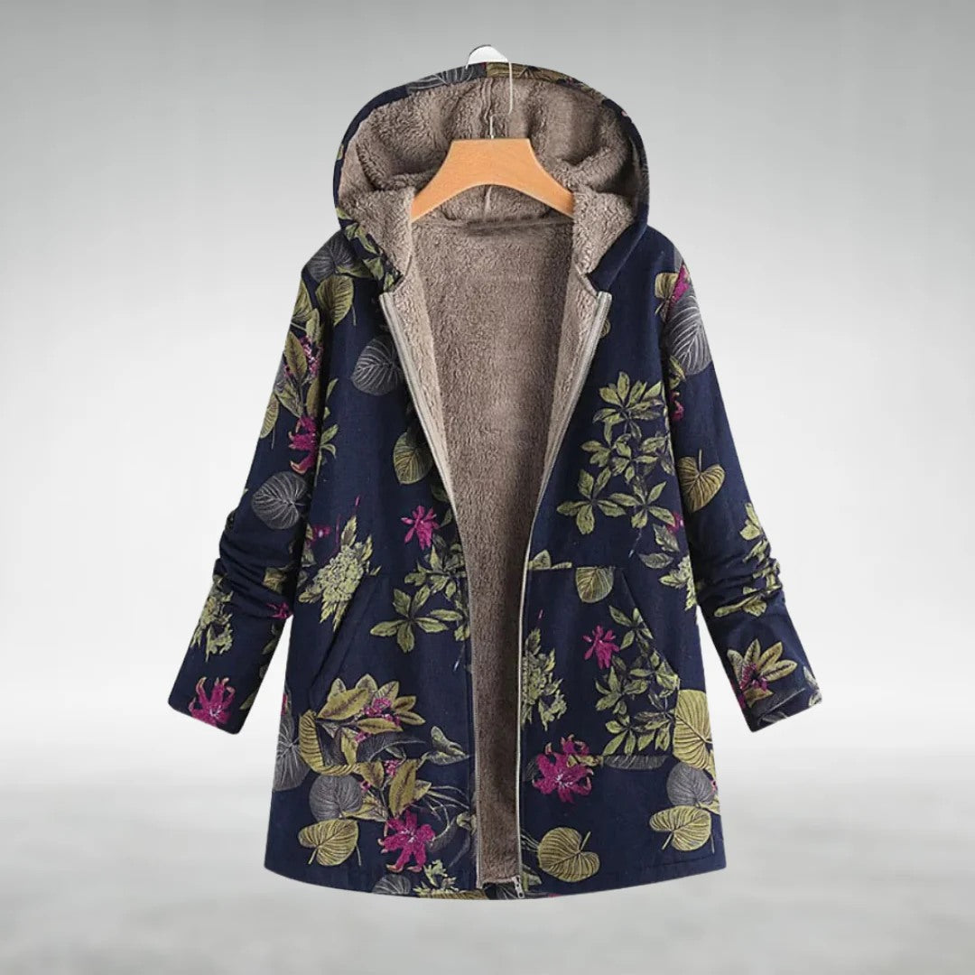 Melvaris | florale Fleecejacke