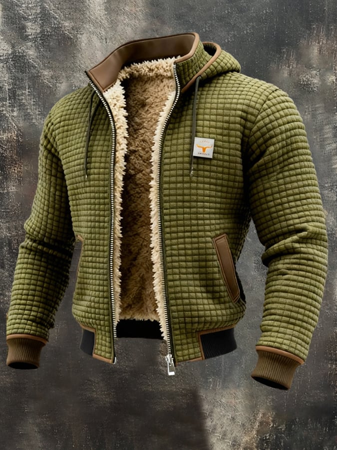 Lars | Gesteppte Winterweste mit Teddy-Fleece und Waffelstruktur