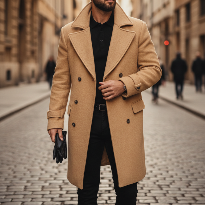Limited Edition: Klassischer Herrenmantel aus einer luxuriösen Wollmischung