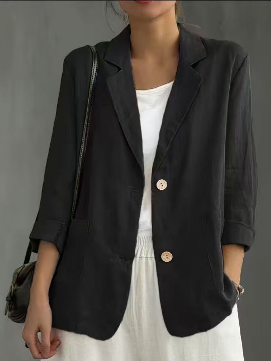 Blazer Damen Elegant & Leicht Kurzarm Jacke