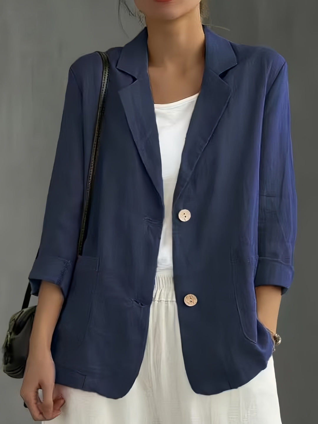 Blazer Damen Elegant & Leicht Kurzarm Jacke