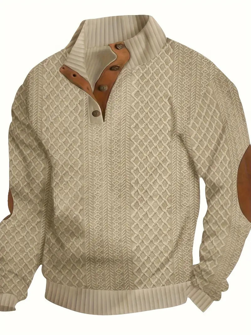 Eleganter Knopf-Pullover