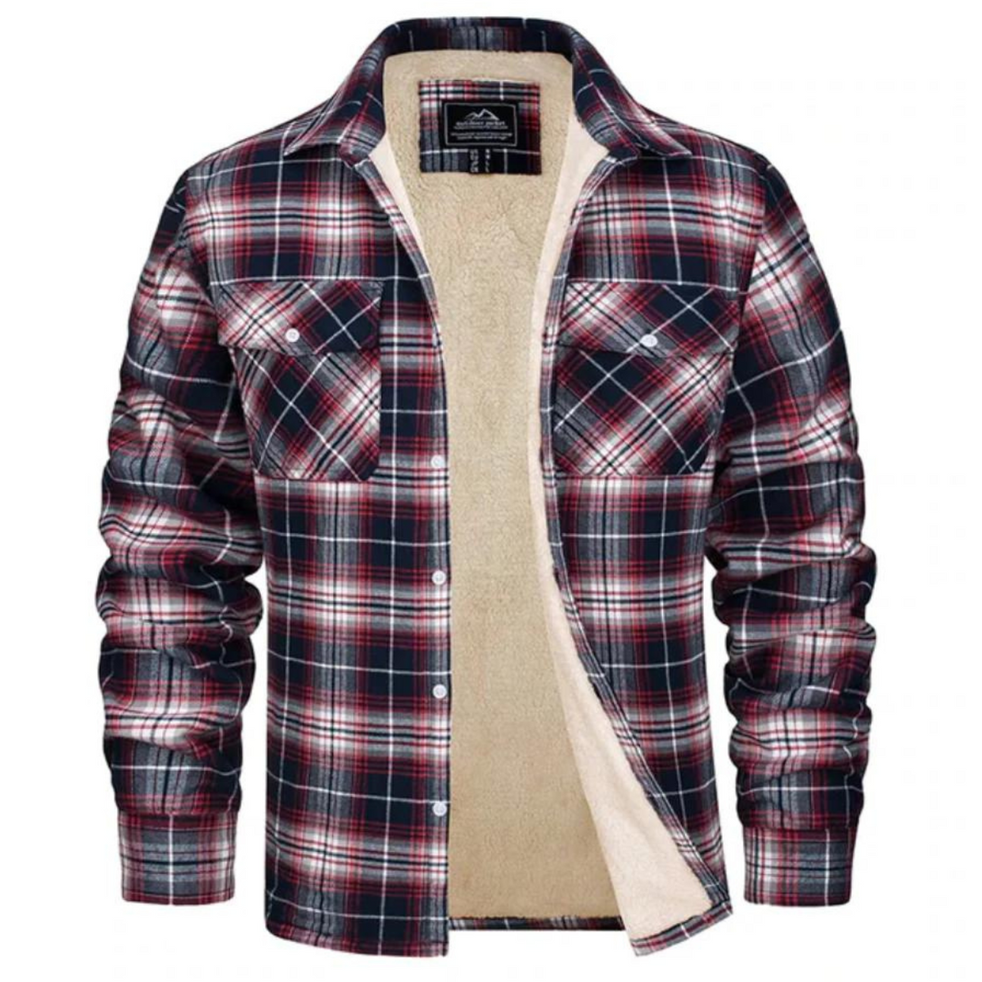 Dawson | Herren Sherpa-Futter Karo-Jacke