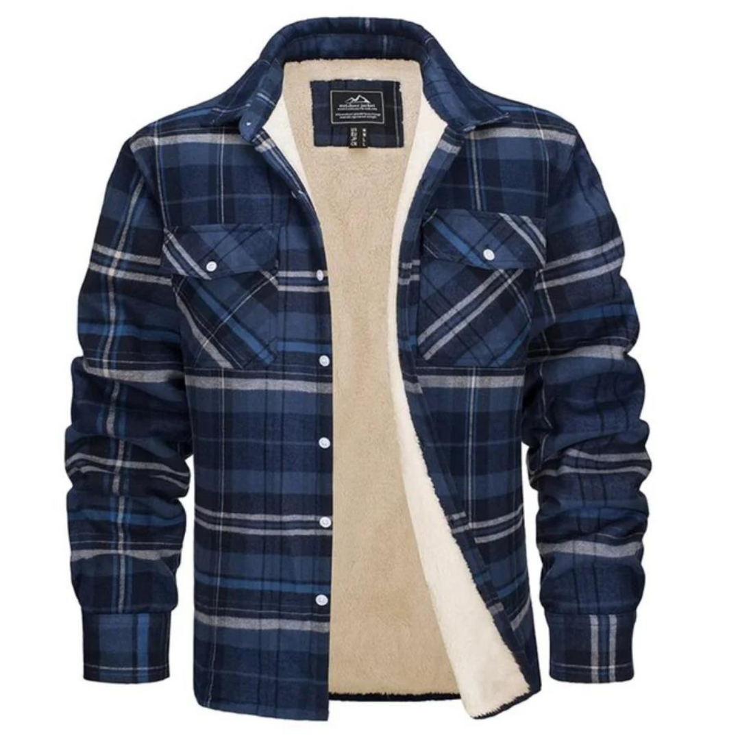 Dawson | Herren Sherpa-Futter Karo-Jacke