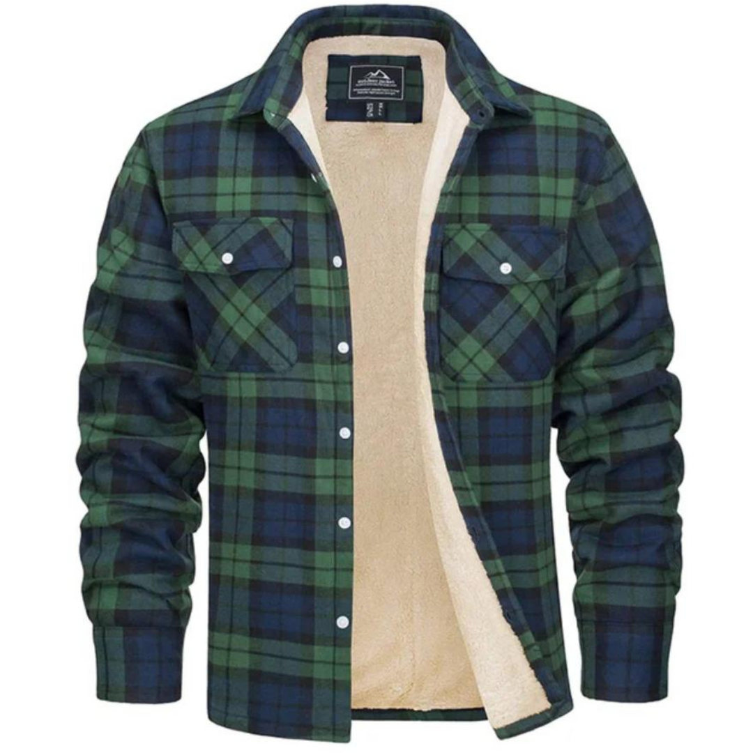 Dawson | Herren Sherpa-Futter Karo-Jacke