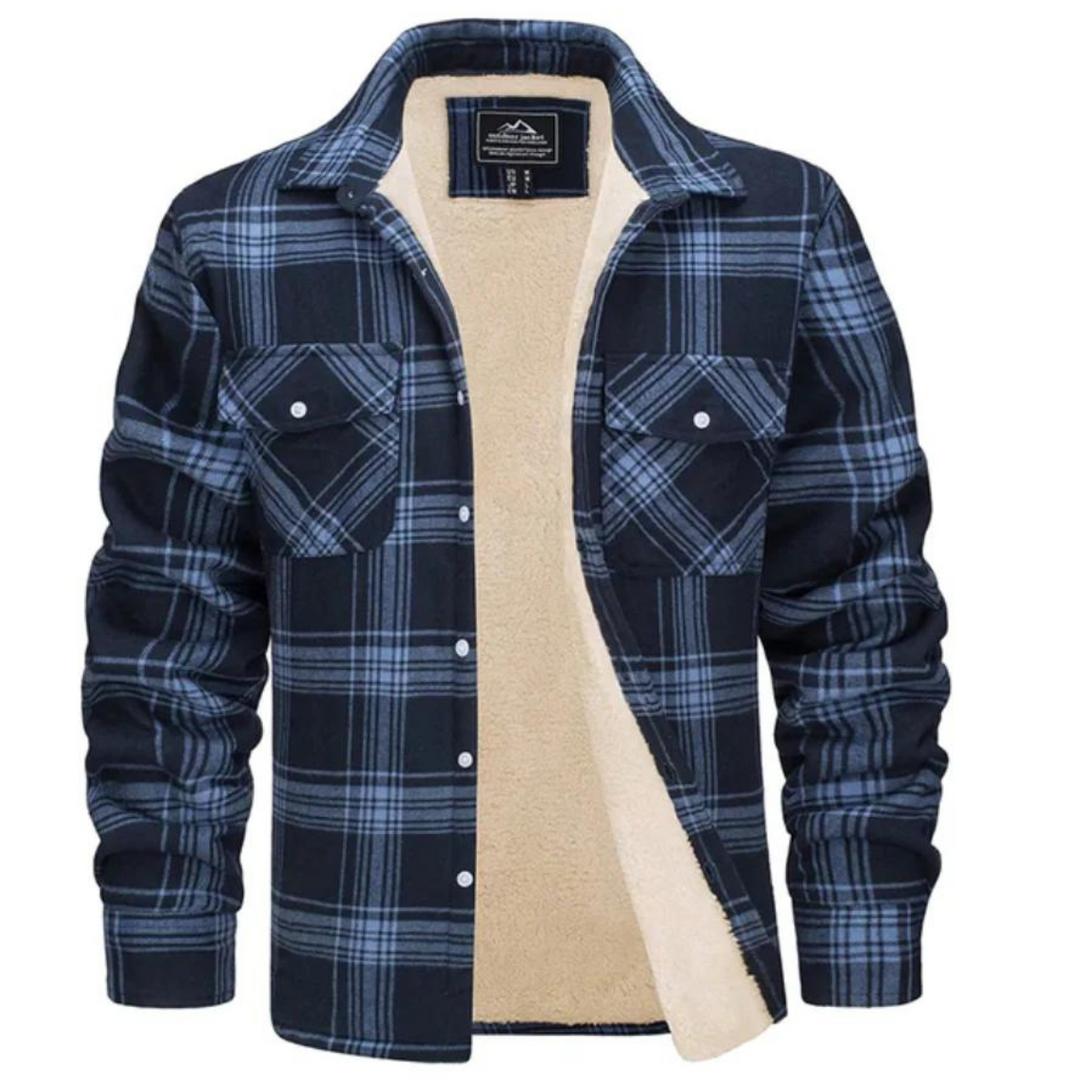 Dawson | Herren Sherpa-Futter Karo-Jacke