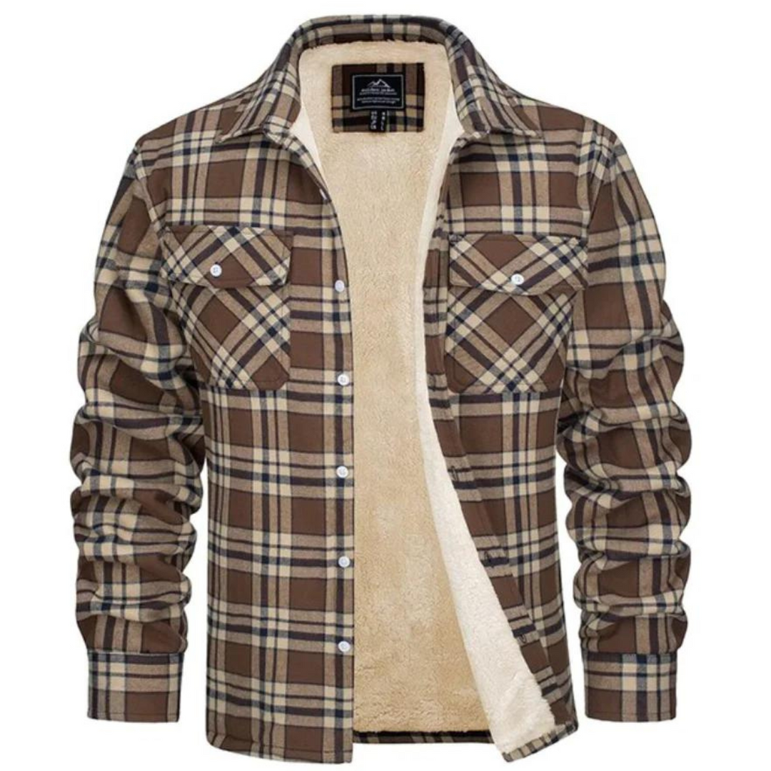 Dawson | Herren Sherpa-Futter Karo-Jacke