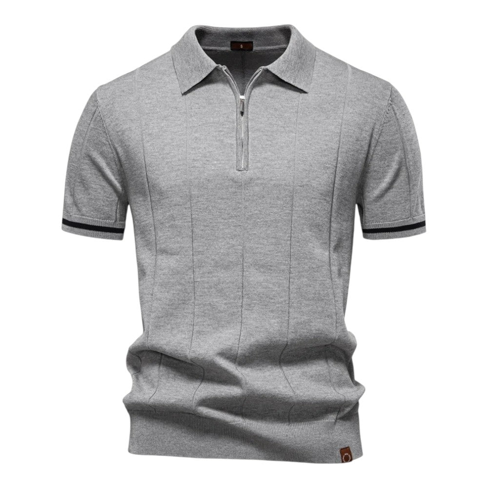 Tobias | Vertikal gestricktes Polohemd