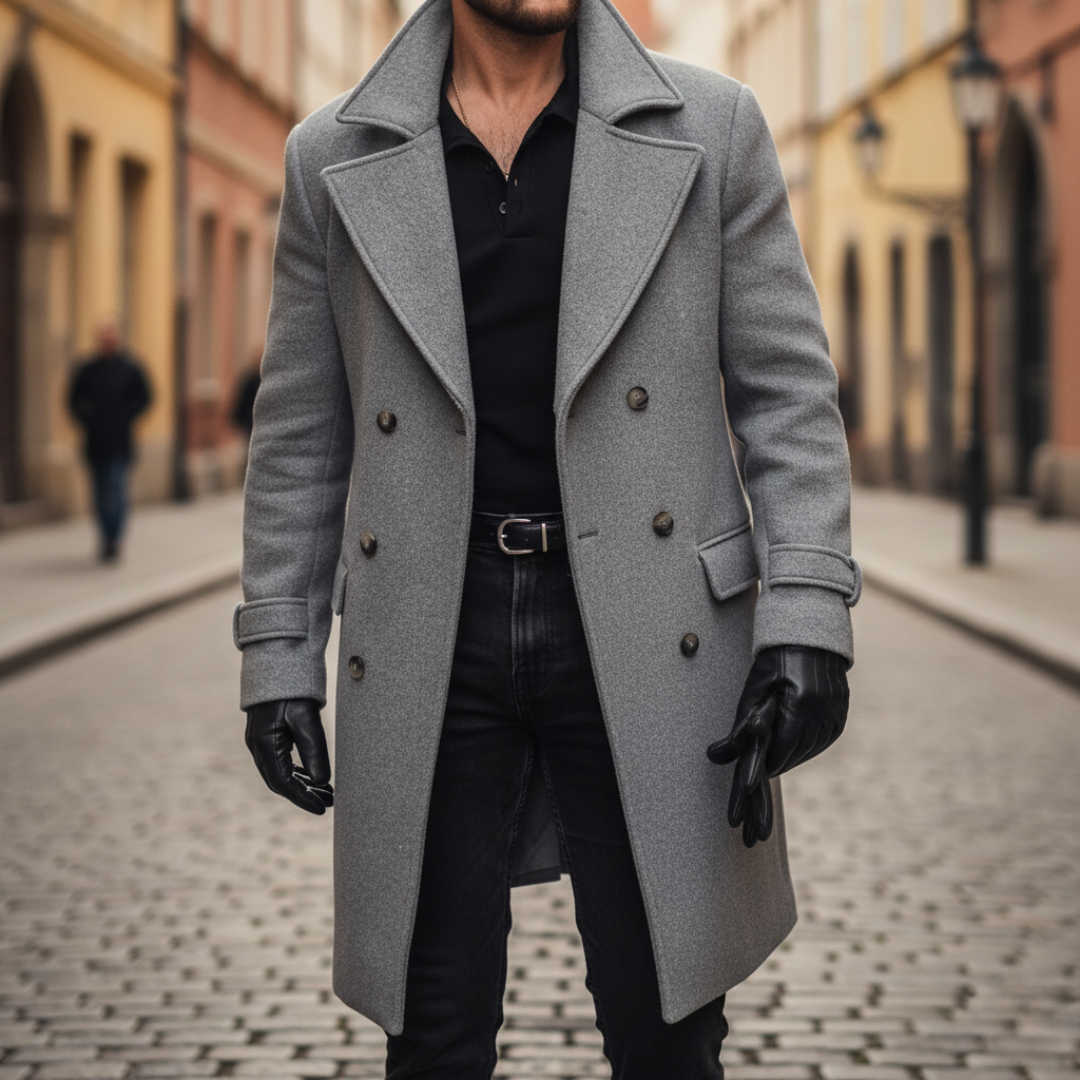 Limited Edition: Klassischer Herrenmantel aus einer luxuriösen Wollmischung