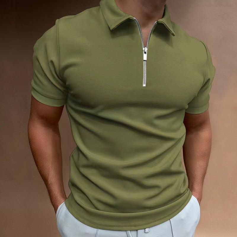 Herren Polo-Shirt mit Kurzarm | Reißverschluss