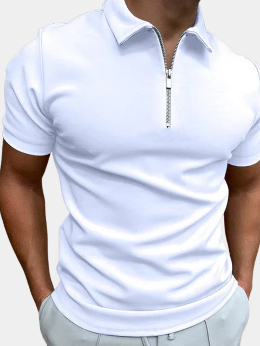 Herren Polo-Shirt mit Kurzarm | Reißverschluss