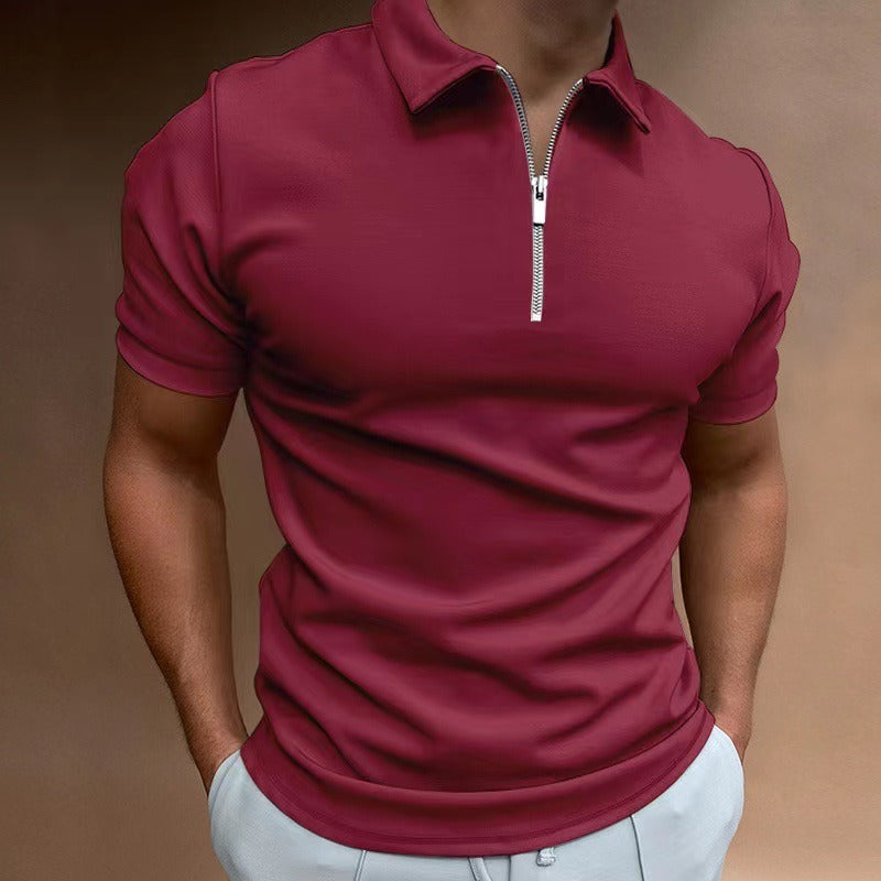Herren Polo-Shirt mit Kurzarm | Reißverschluss