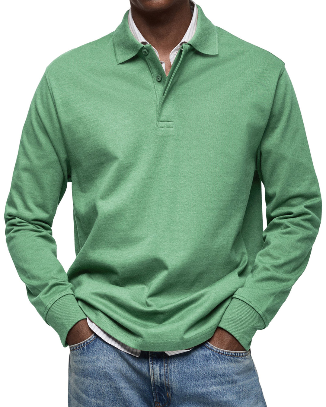 Herren Polo-Shirt mit Knopfleiste | Lange Ärmel